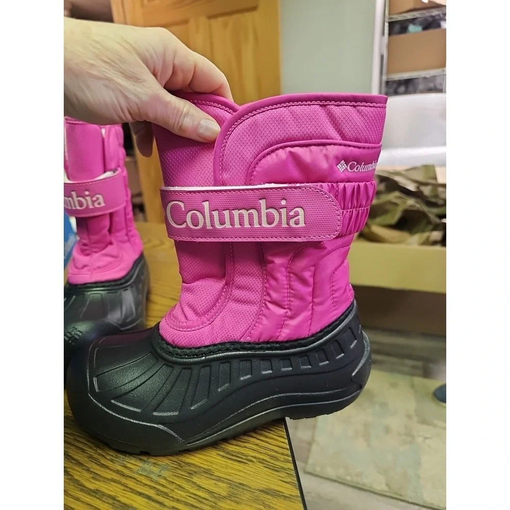 Columbia Powderbug Snowlite‎ Strap Boots Size 3 Pink Girls New